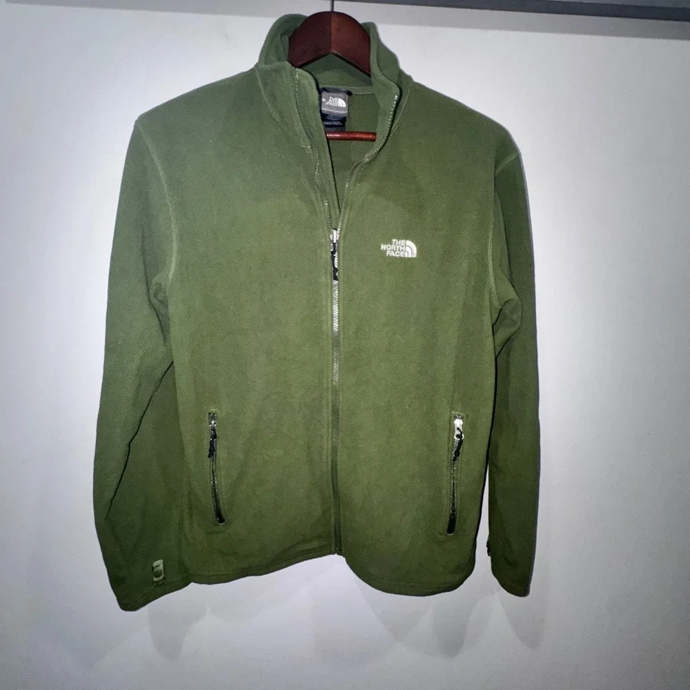 The North Face TKA Glacier Full-Zip Fleece Mens M Green A9DQ Excellent‎ Zip-In